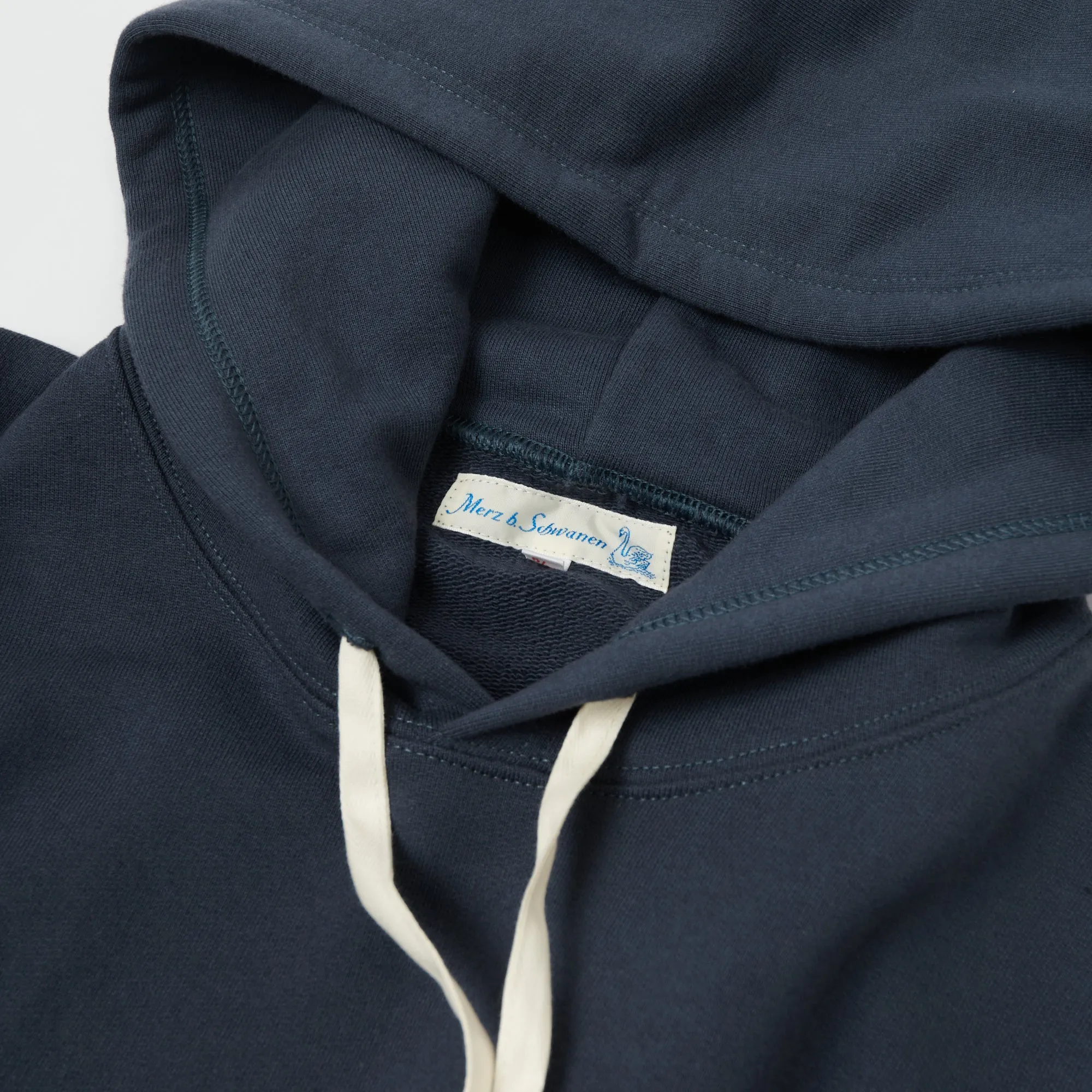 Merz b. Schwanen 382 Hooded Sweatshirt - Navy