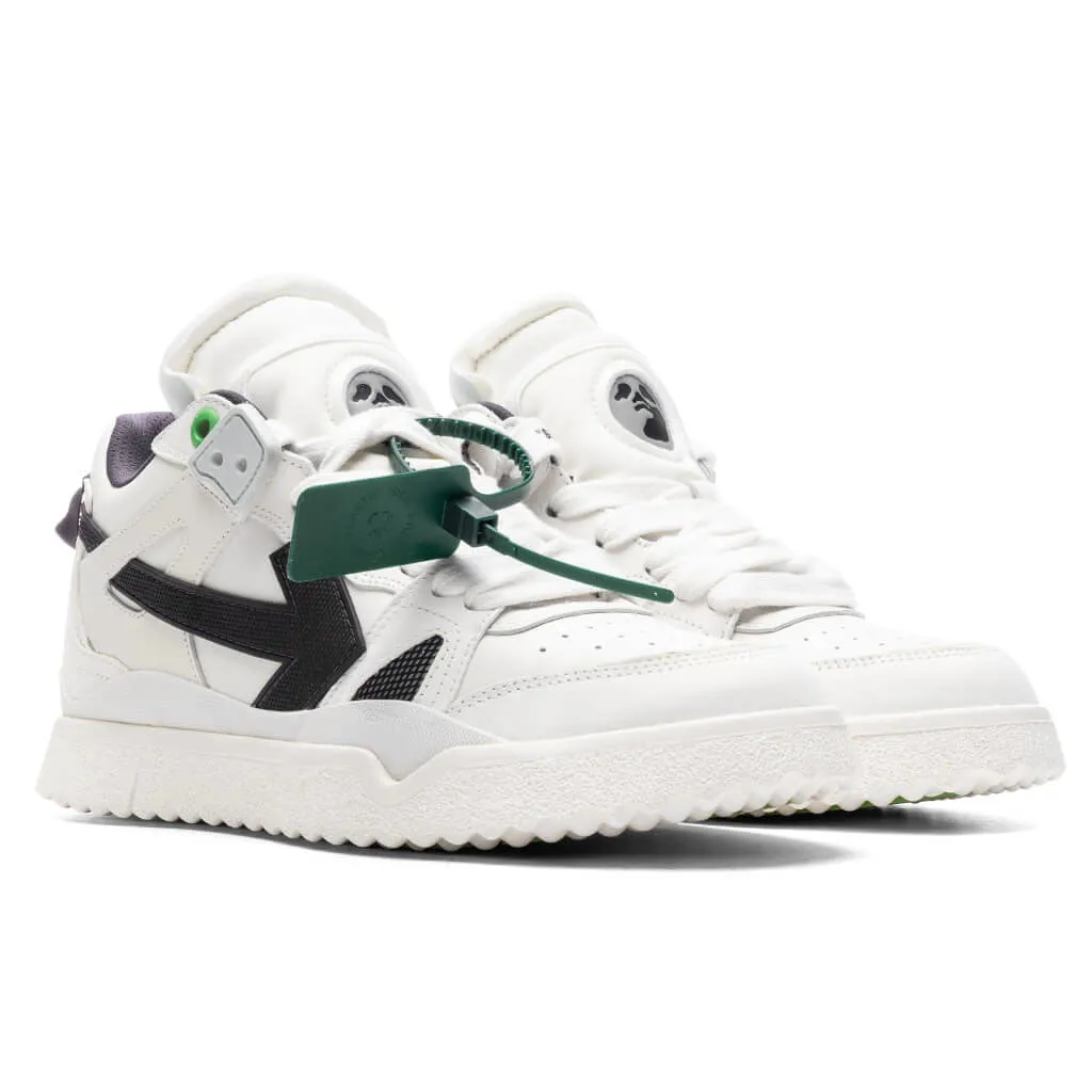 Mid Top Sponge Sneakers - White/Black