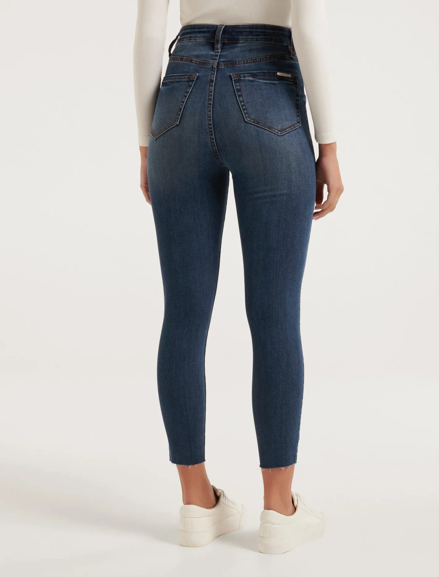 Mila Cropped High-Rise Skinny Jeans