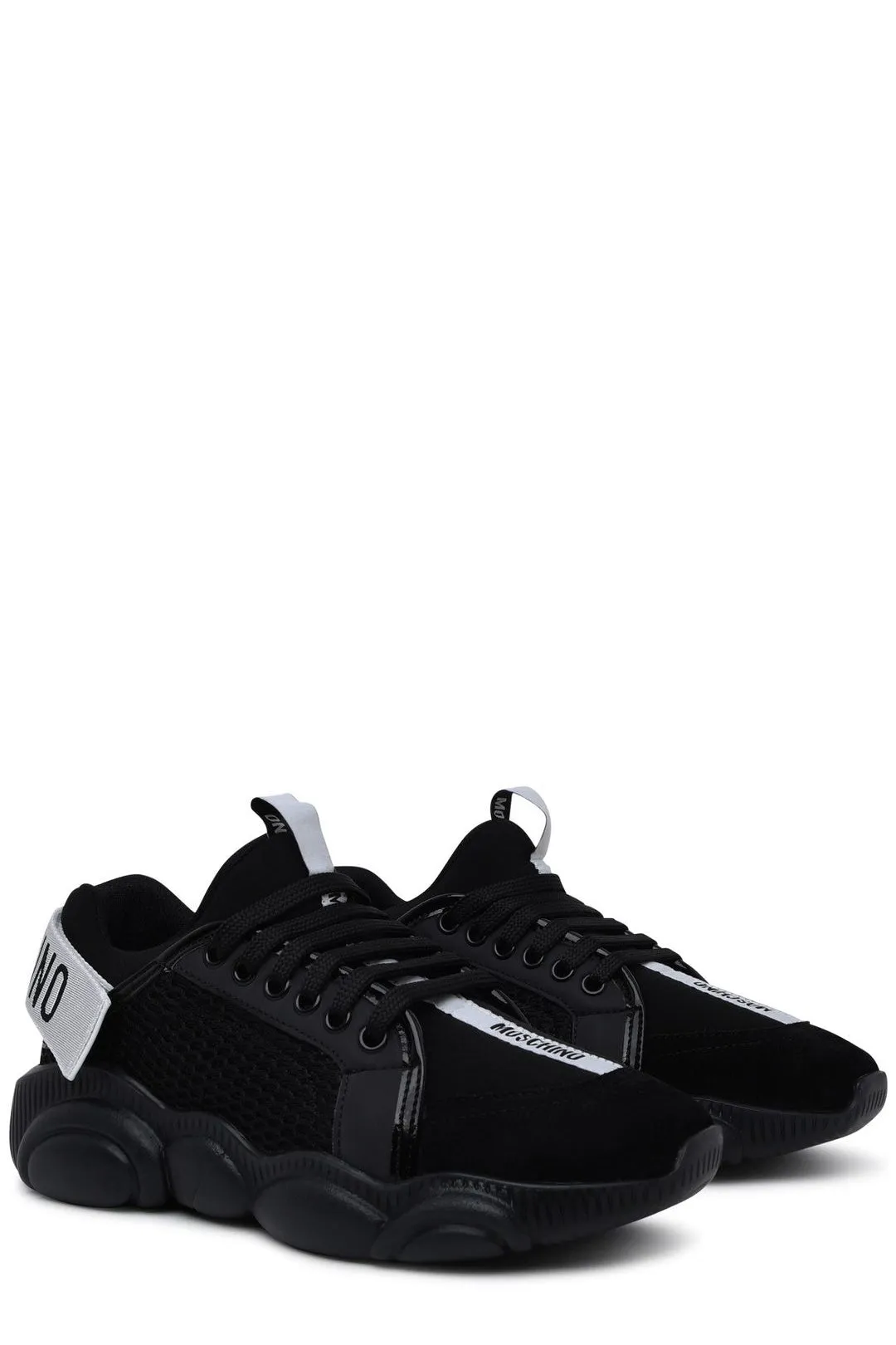 Moschino Logo Patch Lace-Up Sneakers