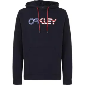 Oakley B1B Pullover Hoodie 2.0 (Black/American Flag) Men's Clothing XSmall