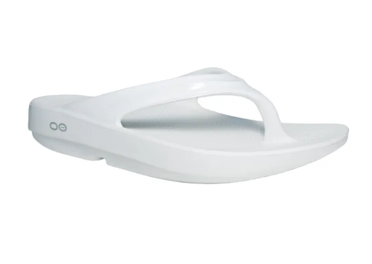 Oofos Womens OOlala (1400) Thong Sandal- White