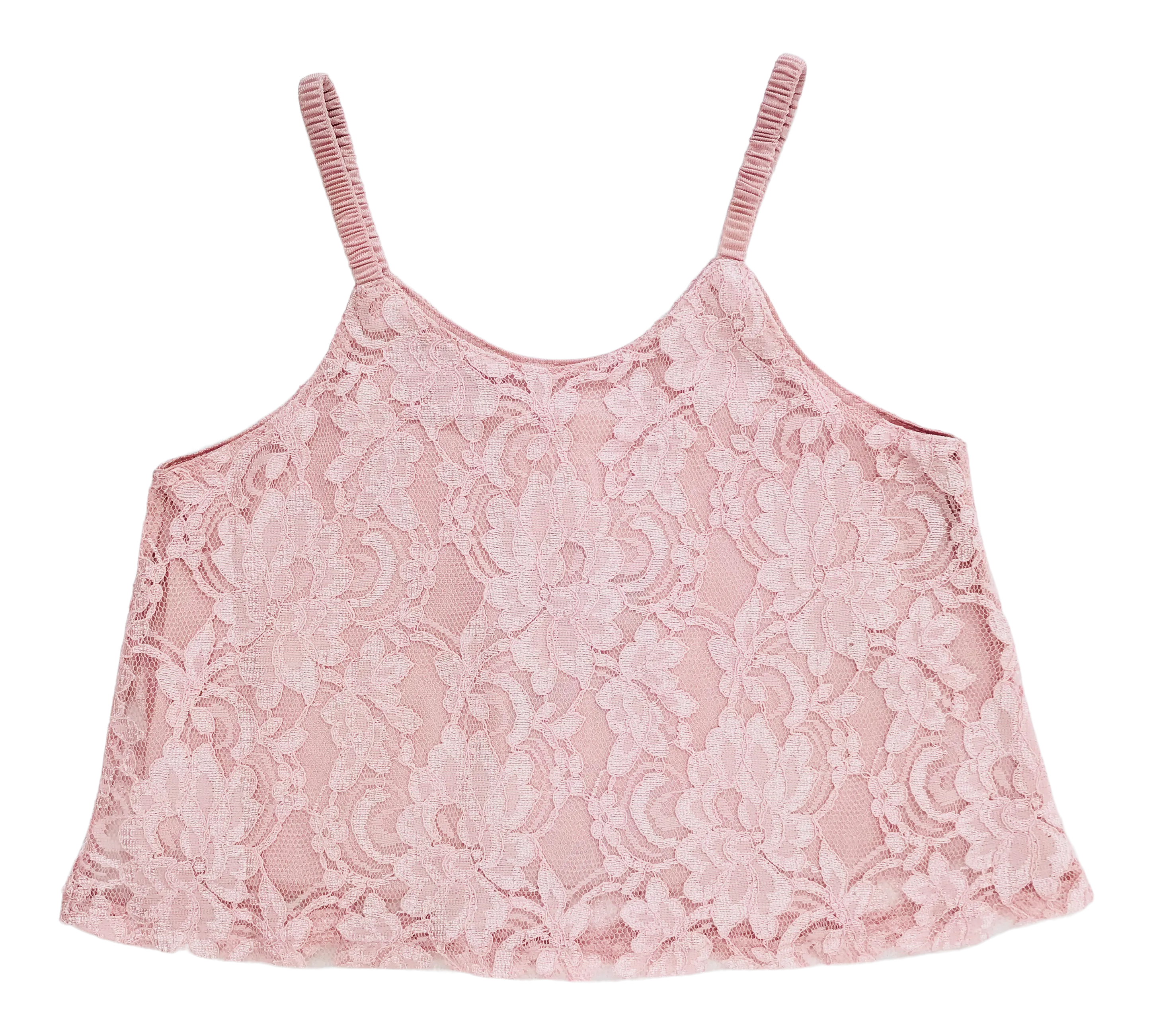 [OUTLET] DOLLY by Le Petit Tom  LACY SPAGHETTI TOP pink