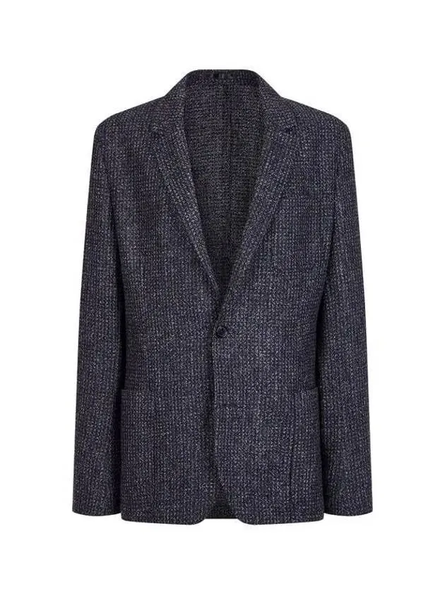 Overseas station season big chance 8 18 no cheat single tweed jacket dark navy 270183