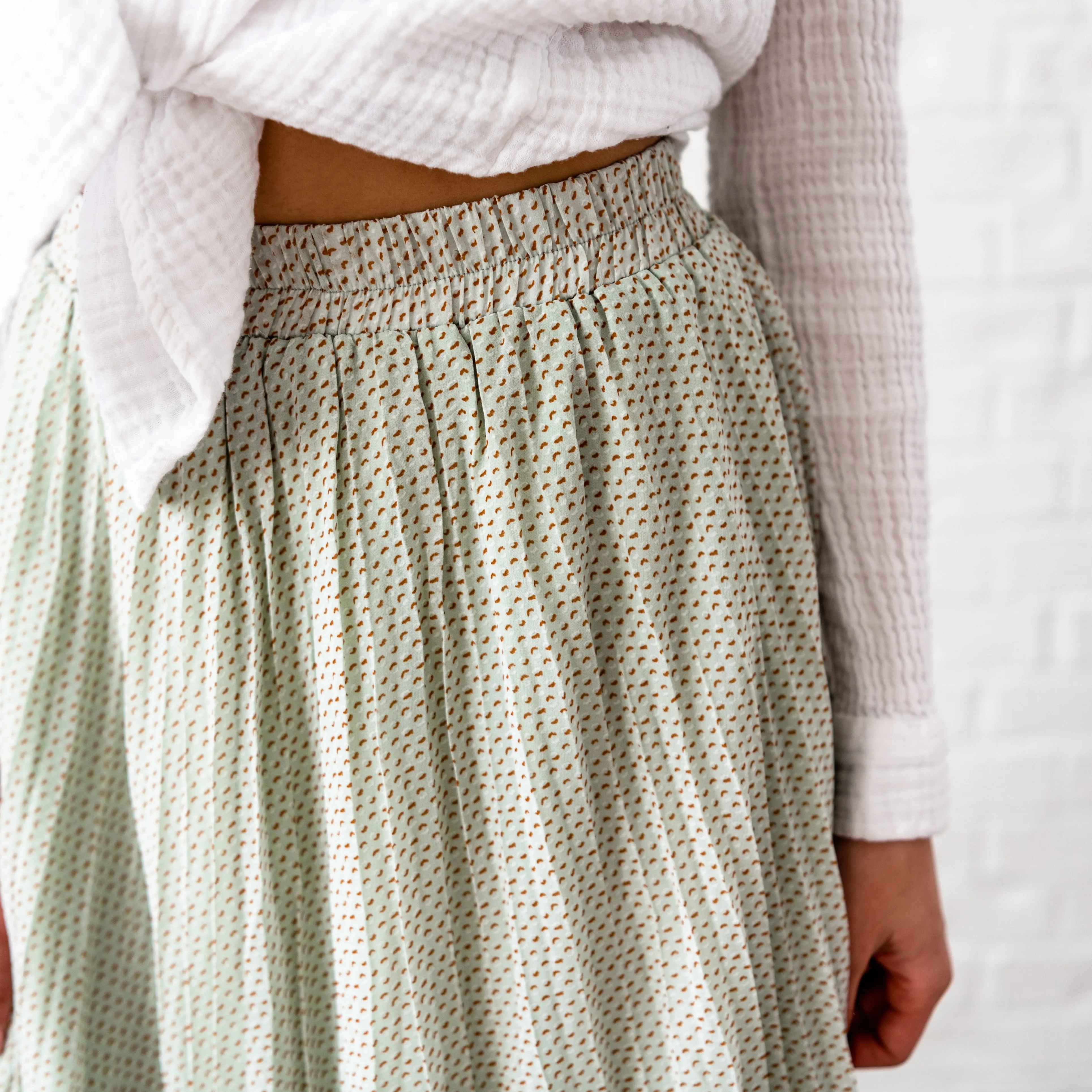 Pleated Maxi Skirt