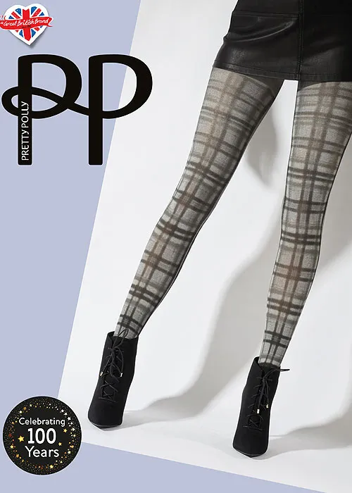 Pretty Polly Printed Tartan Tights ()