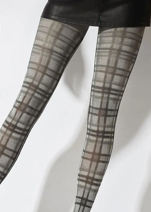 Pretty Polly Printed Tartan Tights ()