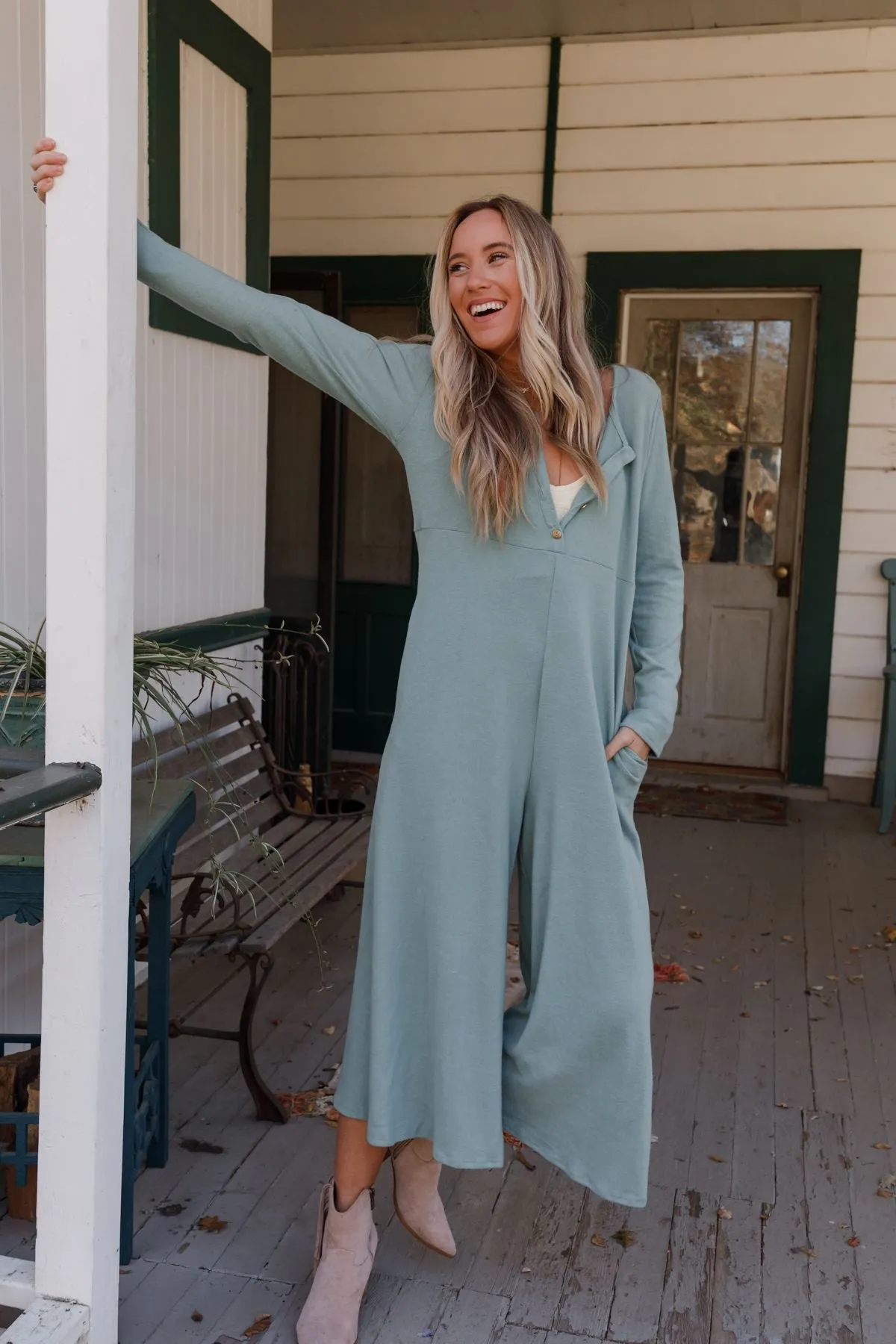 Simply Comfort Jumpsuit - Teal