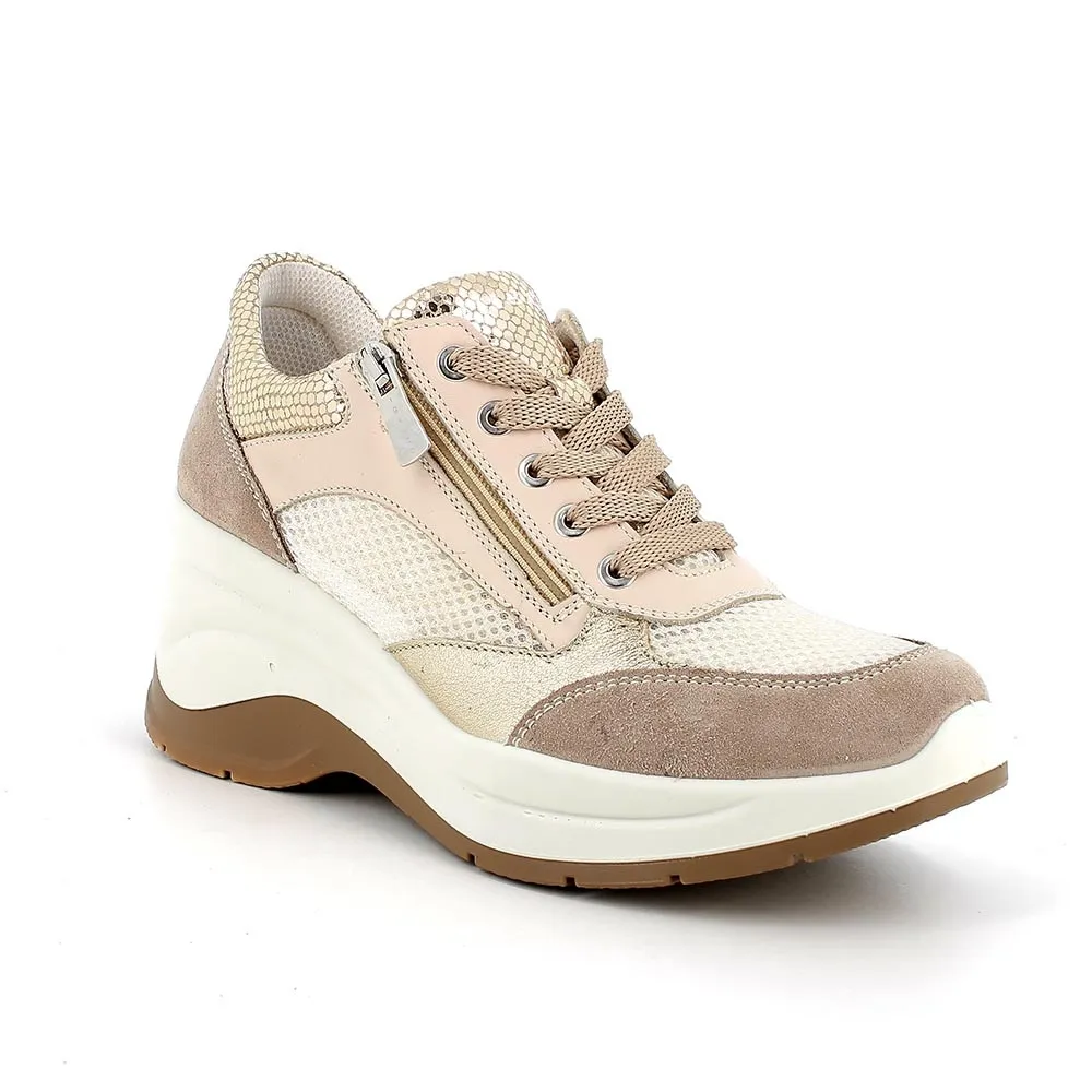 SNEAKERS IGI&CO DONNA PELLE/TESSUTO LAMINATO VISONE 5655711