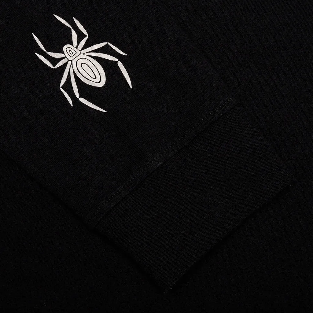 Spidered Long Sleeve T-Shirt - Black