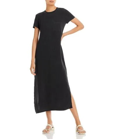 Splendid Womens Ribbed Trim Tea Length T-Shirt Dress