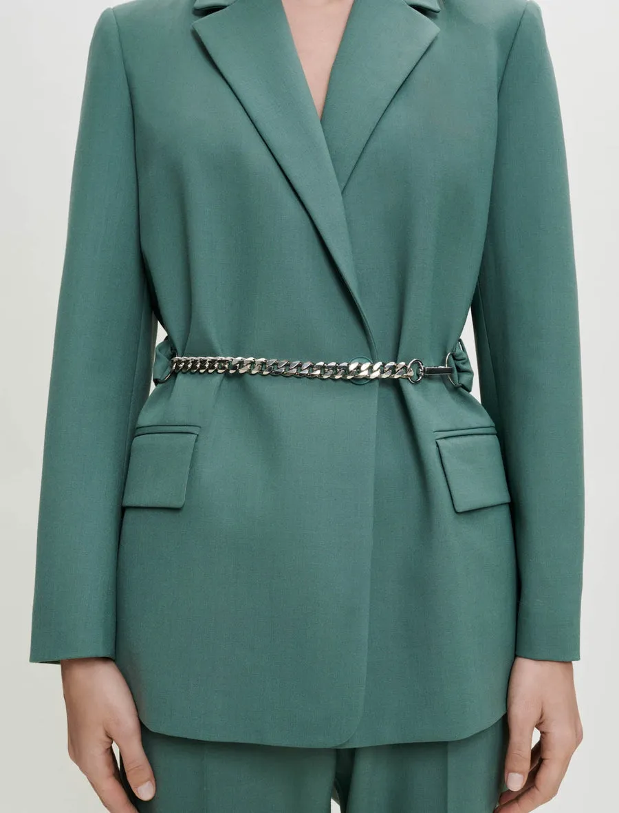 TAILORED JACKET WITH CHAIN BELT