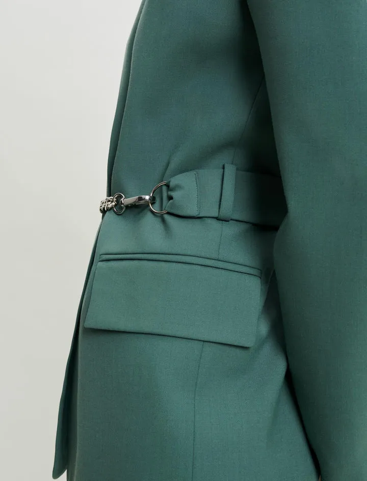 TAILORED JACKET WITH CHAIN BELT