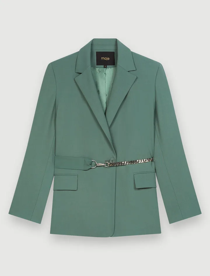 TAILORED JACKET WITH CHAIN BELT