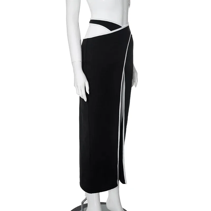 Tatiana Criss Cross High Waist Maxi Skirt