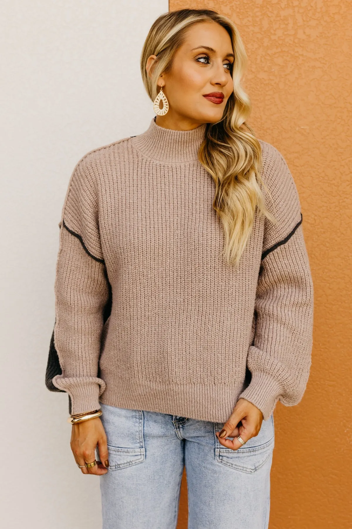 The Eliseo Two Tone Reverse Seam Sweater