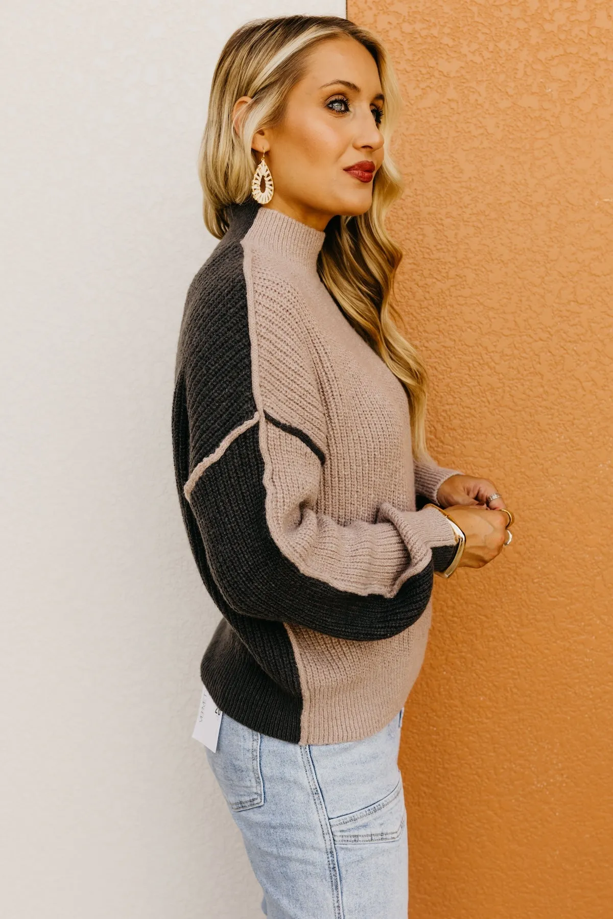 The Eliseo Two Tone Reverse Seam Sweater