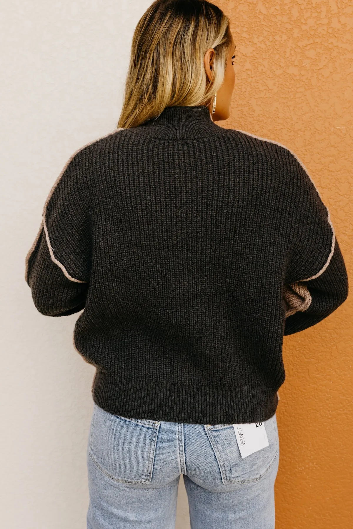 The Eliseo Two Tone Reverse Seam Sweater