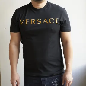 VERSACE  |Plain Logo Luxury T-Shirts