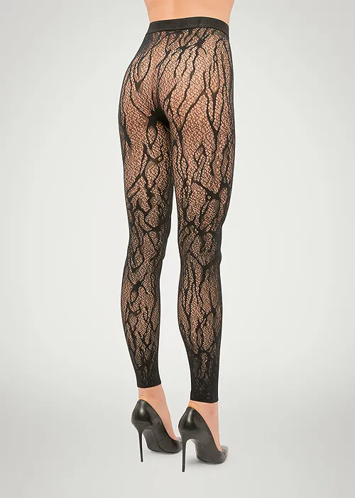 Wolford Snake Lace Footless Tights ()