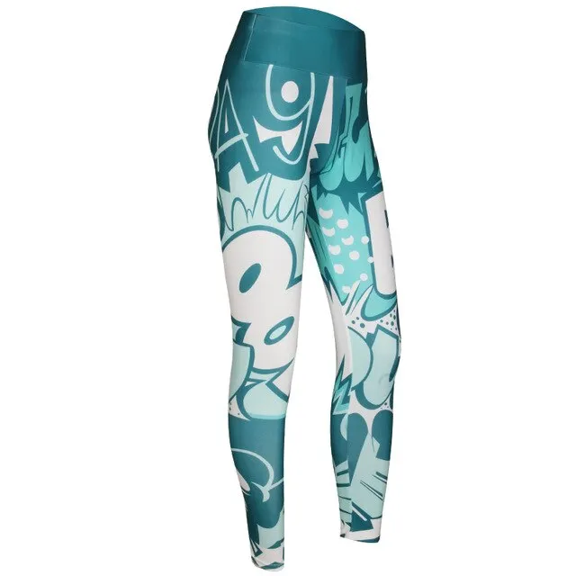 Women Leggings Digital Printing Workout Leggings High Waist Ankle-Length Push Up Slim Mujer Leggings Fitness Feminina