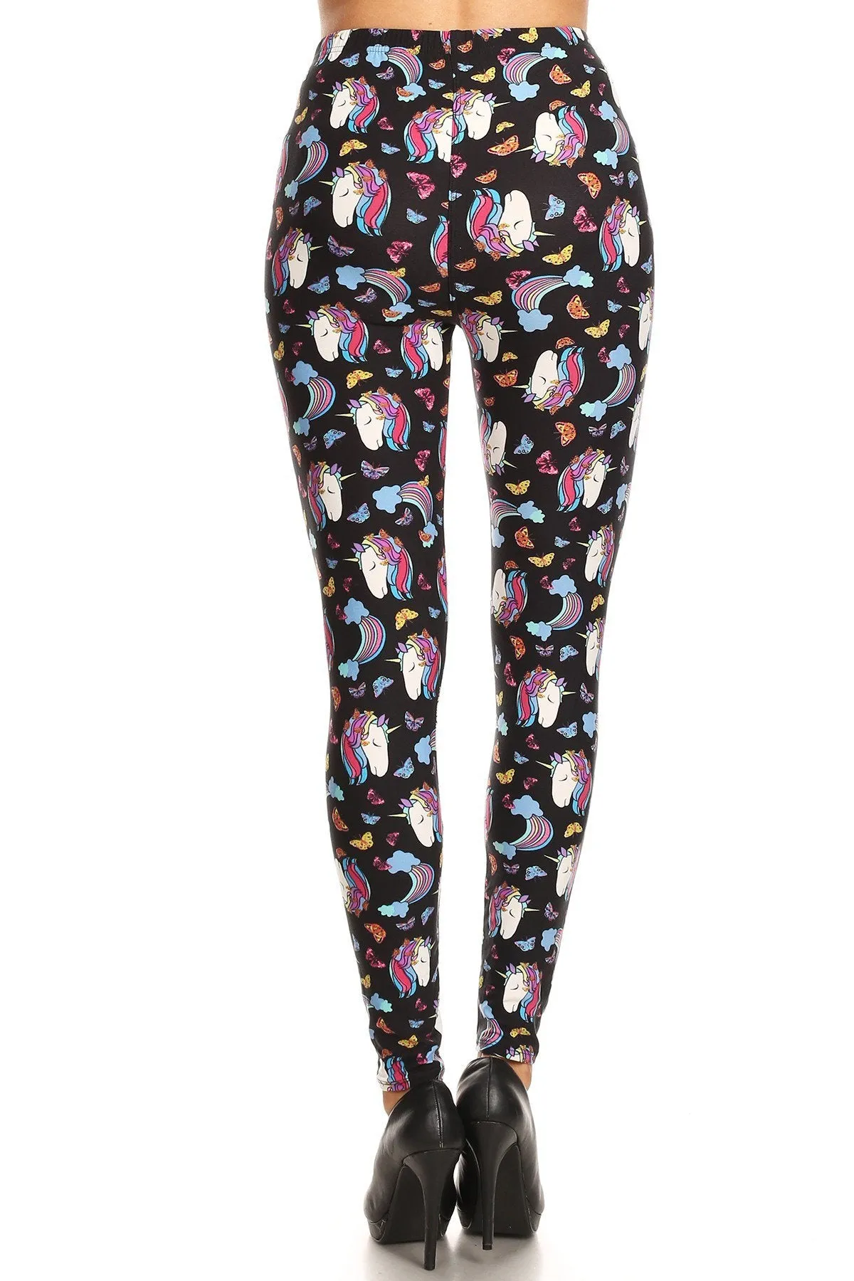 Women's 3X 5X Unicorn Dream Pattern Printed Leggings