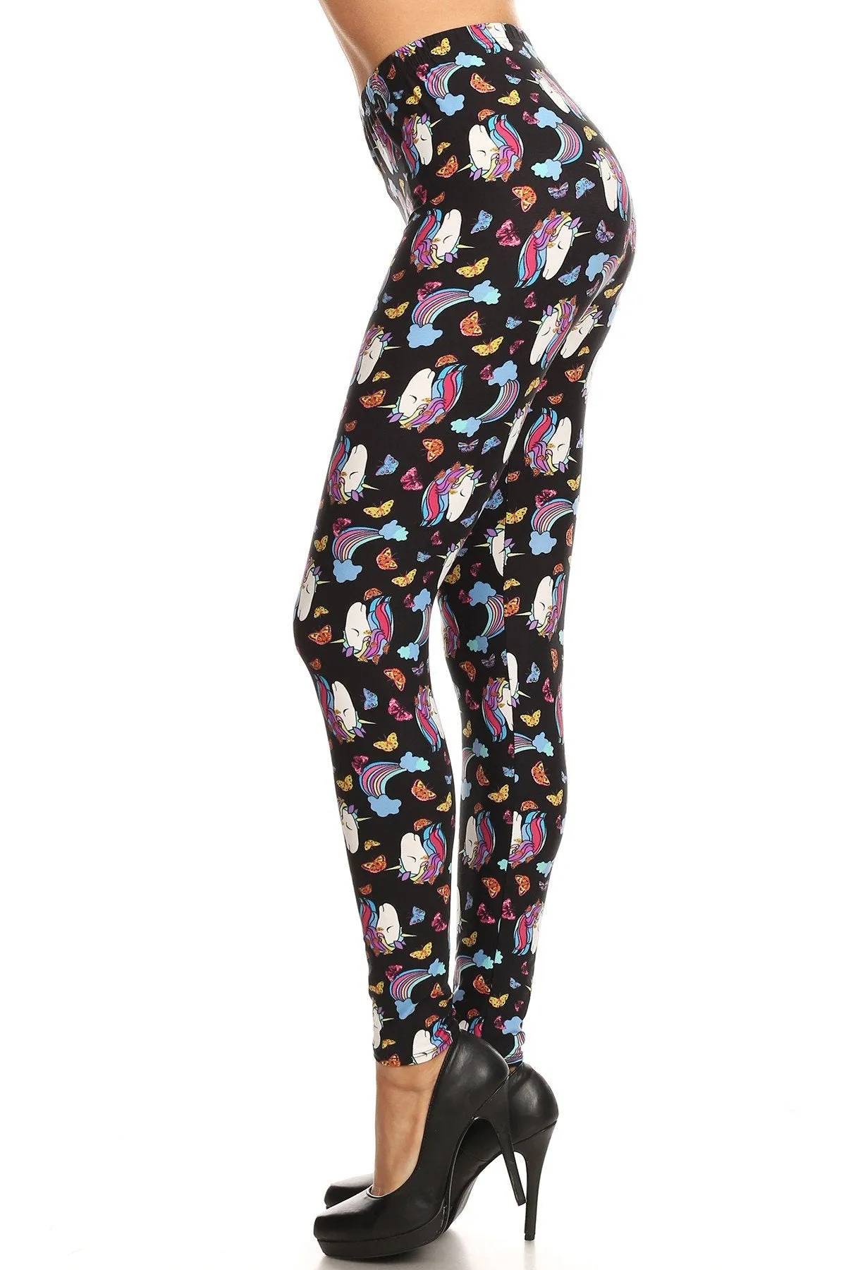 Women's 3X 5X Unicorn Dream Pattern Printed Leggings