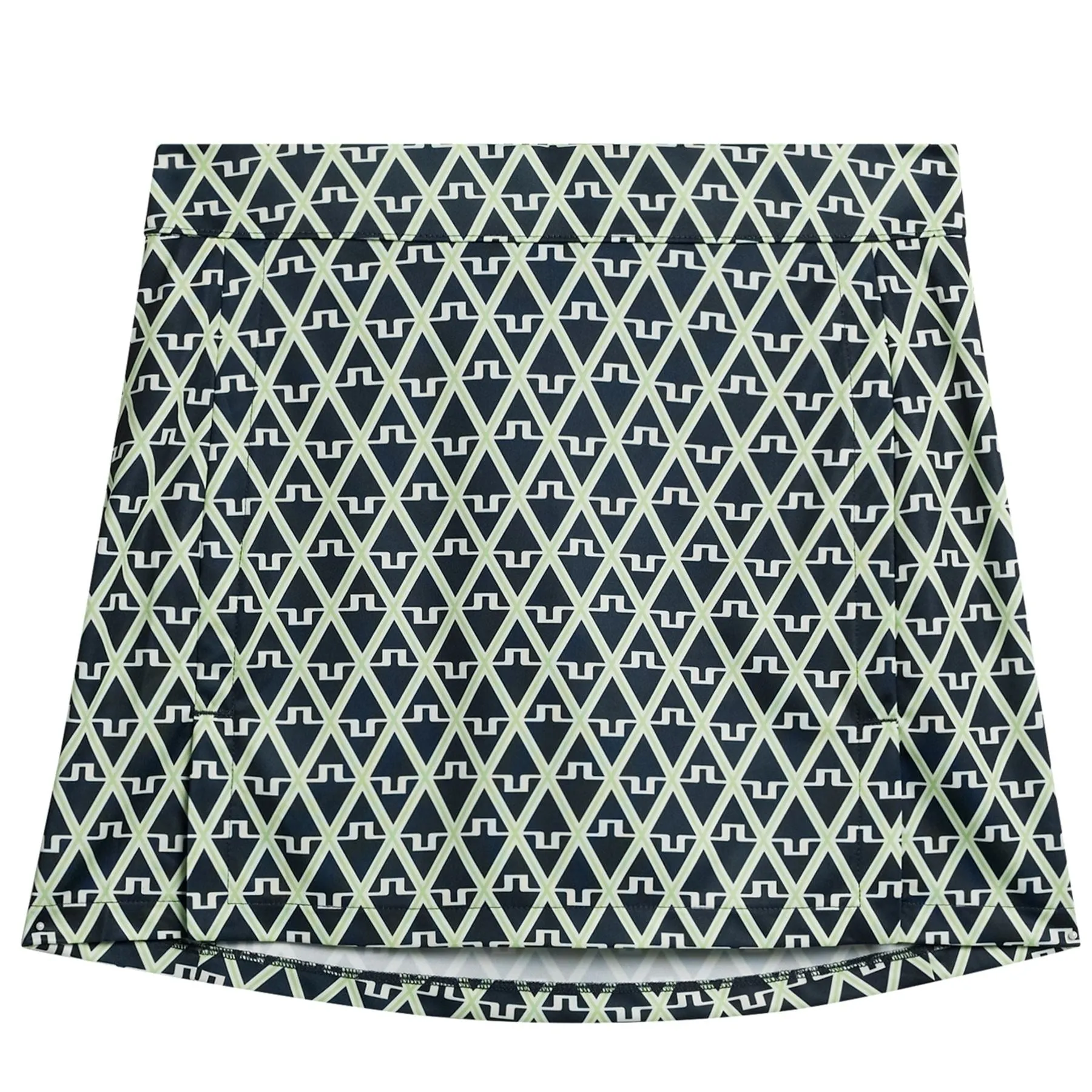 Womens Amelie TX Jersey Printed Mid Skirt Geo JL Navy - SS24