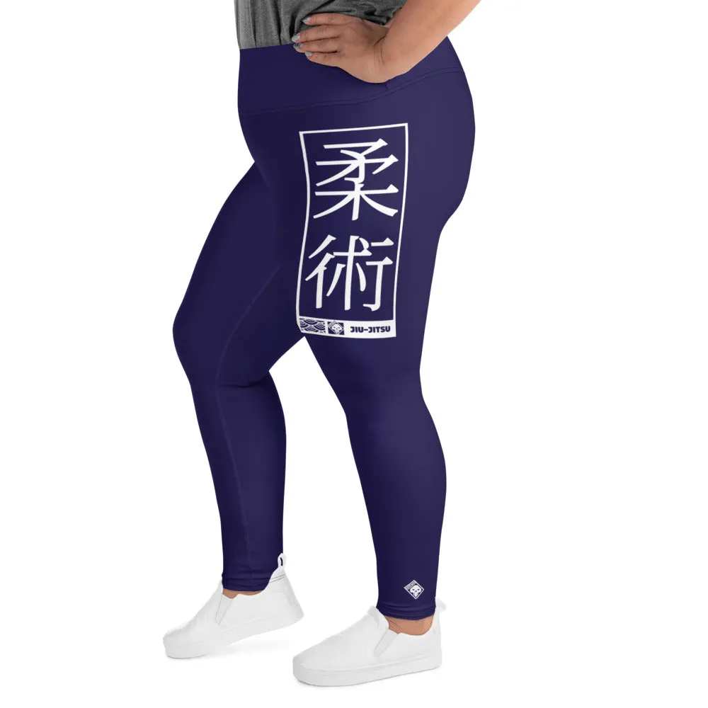 Women's Plus Size Yoga Pants Workout Leggings For Jiu Jitsu 002 - Midnight Blue