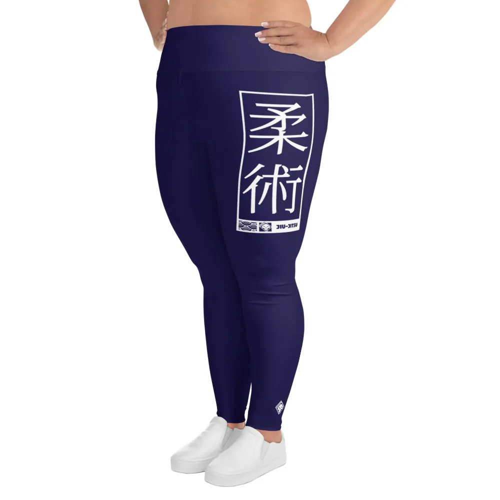 Women's Plus Size Yoga Pants Workout Leggings For Jiu Jitsu 002 - Midnight Blue