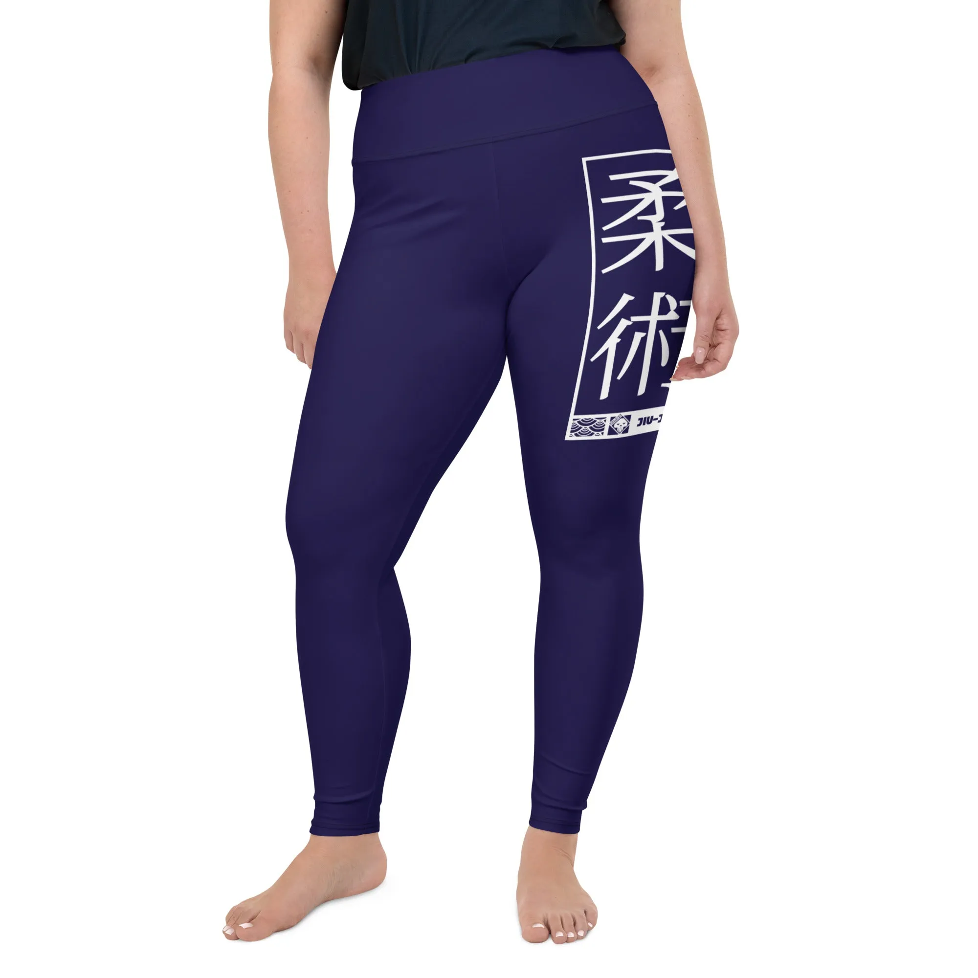 Women's Plus Size Yoga Pants Workout Leggings For Jiu Jitsu 002 - Midnight Blue