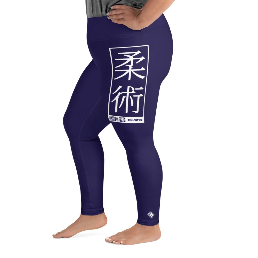 Women's Plus Size Yoga Pants Workout Leggings For Jiu Jitsu 002 - Midnight Blue