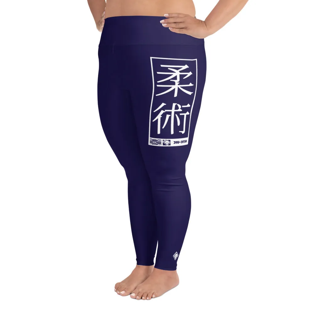 Women's Plus Size Yoga Pants Workout Leggings For Jiu Jitsu 002 - Midnight Blue