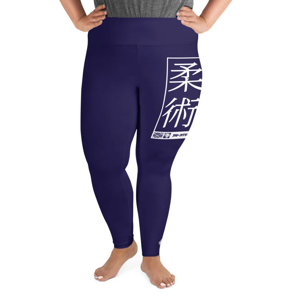 Women's Plus Size Yoga Pants Workout Leggings For Jiu Jitsu 002 - Midnight Blue