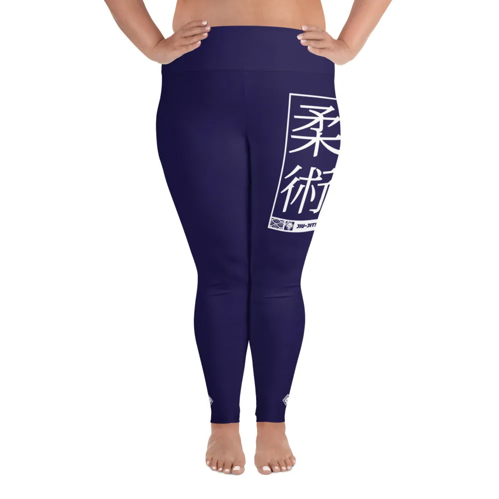 Women's Plus Size Yoga Pants Workout Leggings For Jiu Jitsu 002 - Midnight Blue