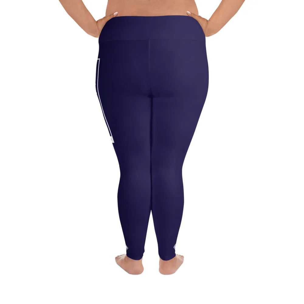 Women's Plus Size Yoga Pants Workout Leggings For Jiu Jitsu 002 - Midnight Blue