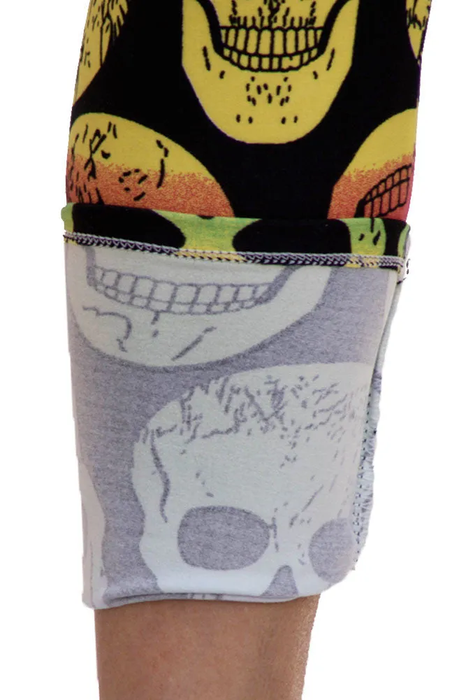 Women's Regular Skull Multi Colored Leggings