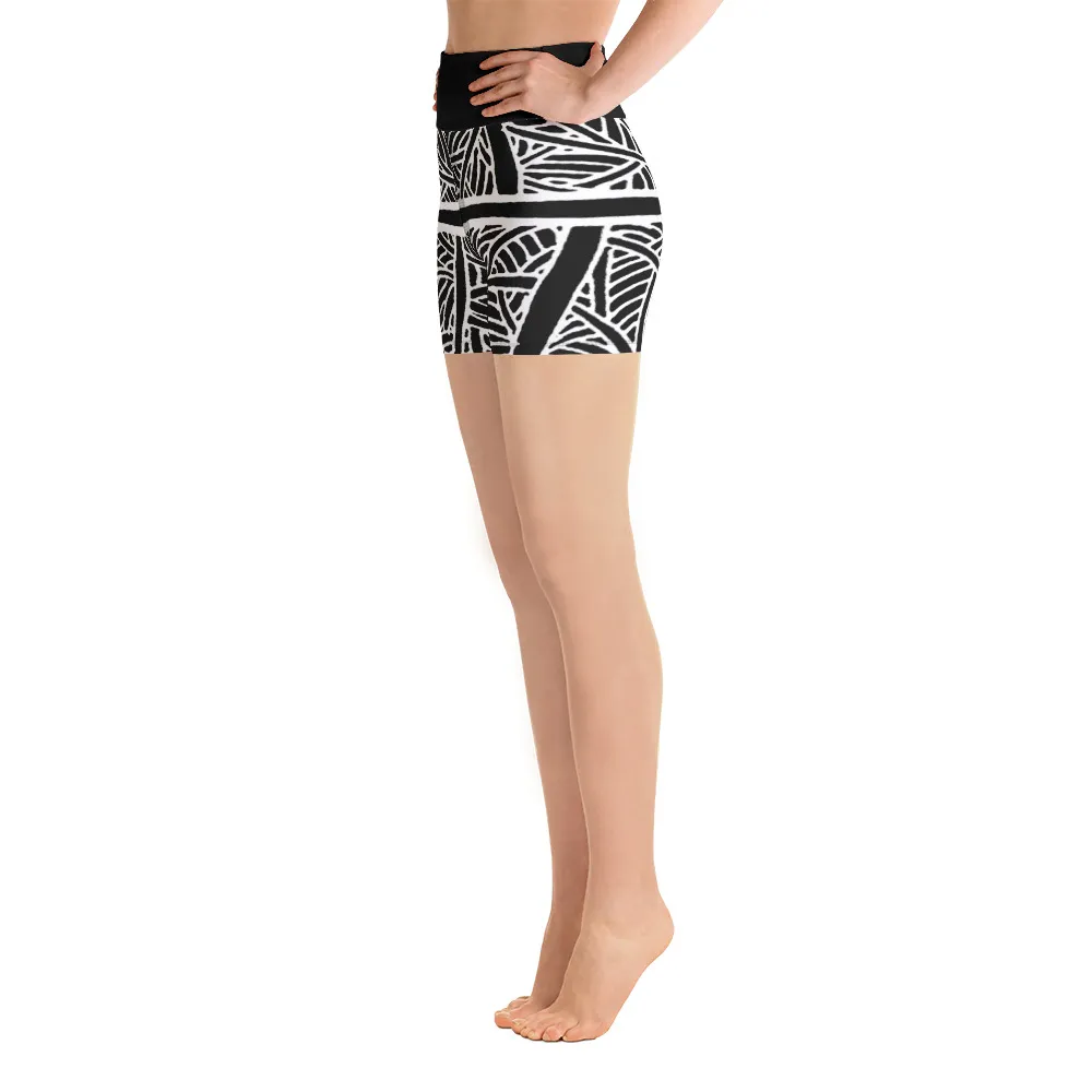 Yoga Shorts Austin Pecan Leaf