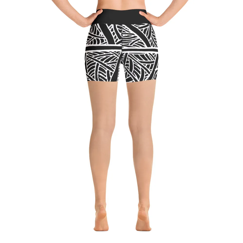 Yoga Shorts Austin Pecan Leaf