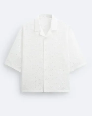 ZARA  |Cotton Short Sleeves Shirts