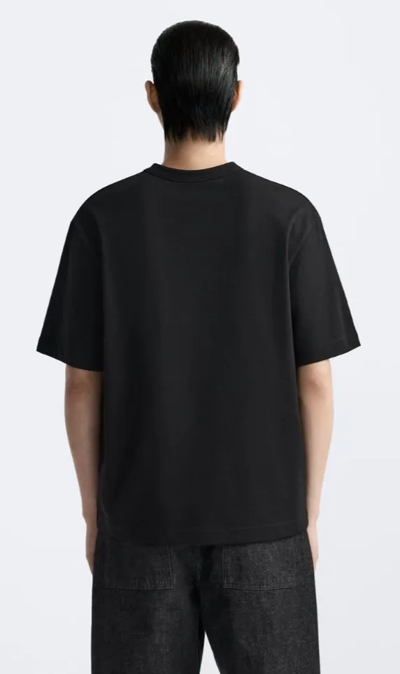 ZARA  |T-SHIRT WITH STUDDED POCKET