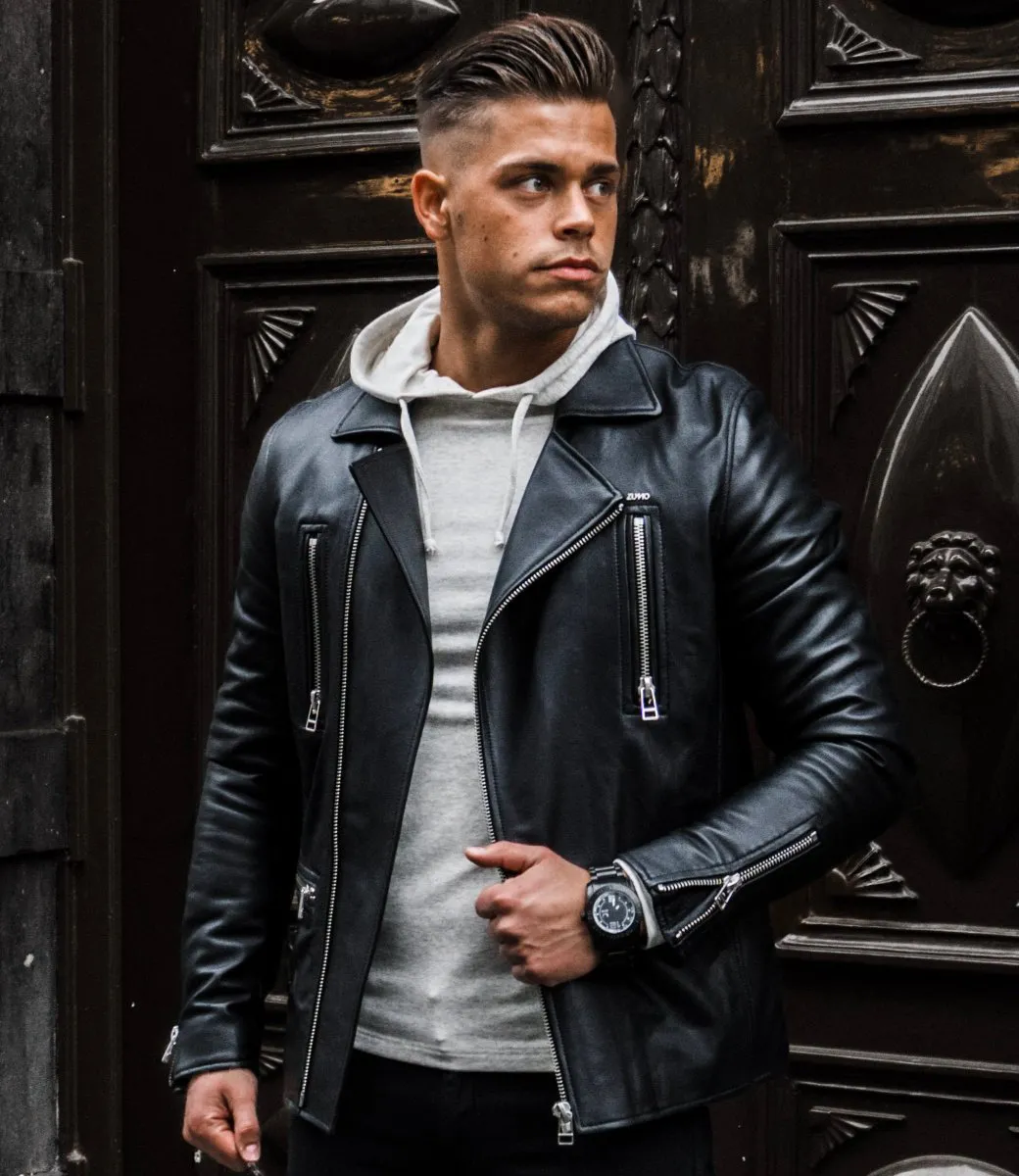 Zumo Leather Jackets Vincent Black