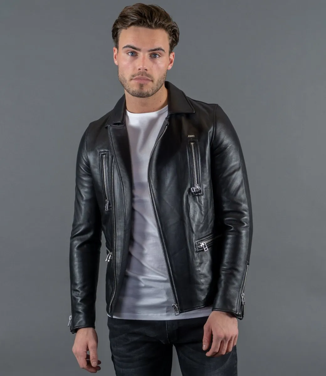 Zumo Leather Jackets Vincent Black