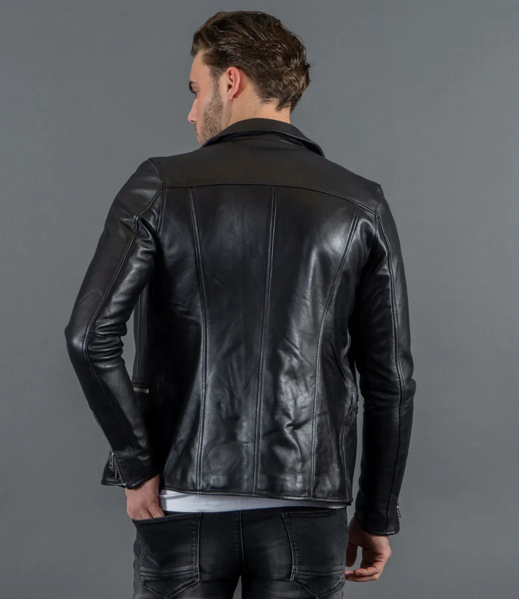 Zumo Leather Jackets Vincent Black